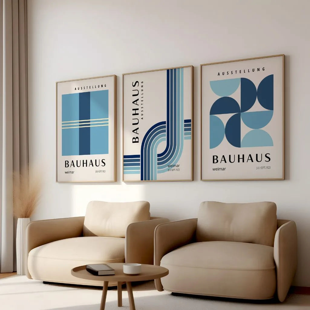Bauhaus Weimar Rhythm Poster Set of 3