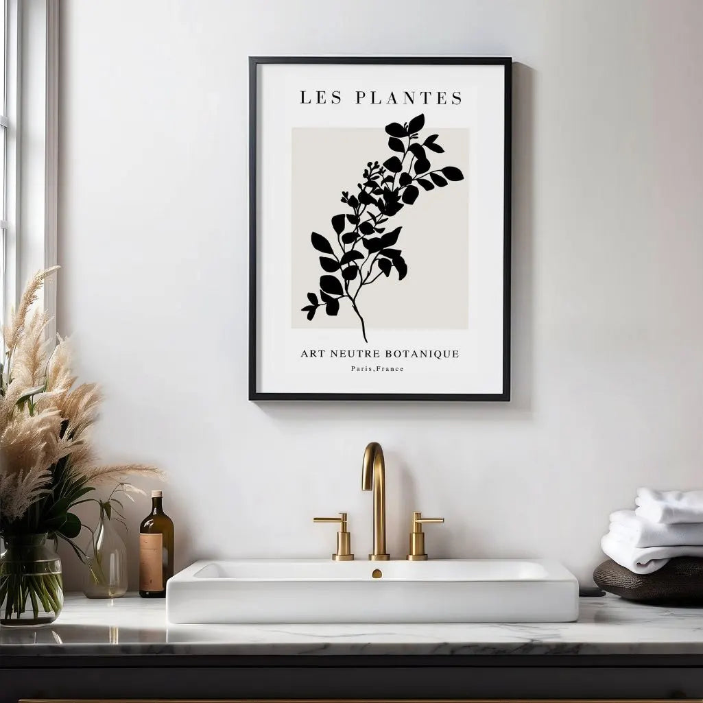 Parisienne Noir Botanical Poster