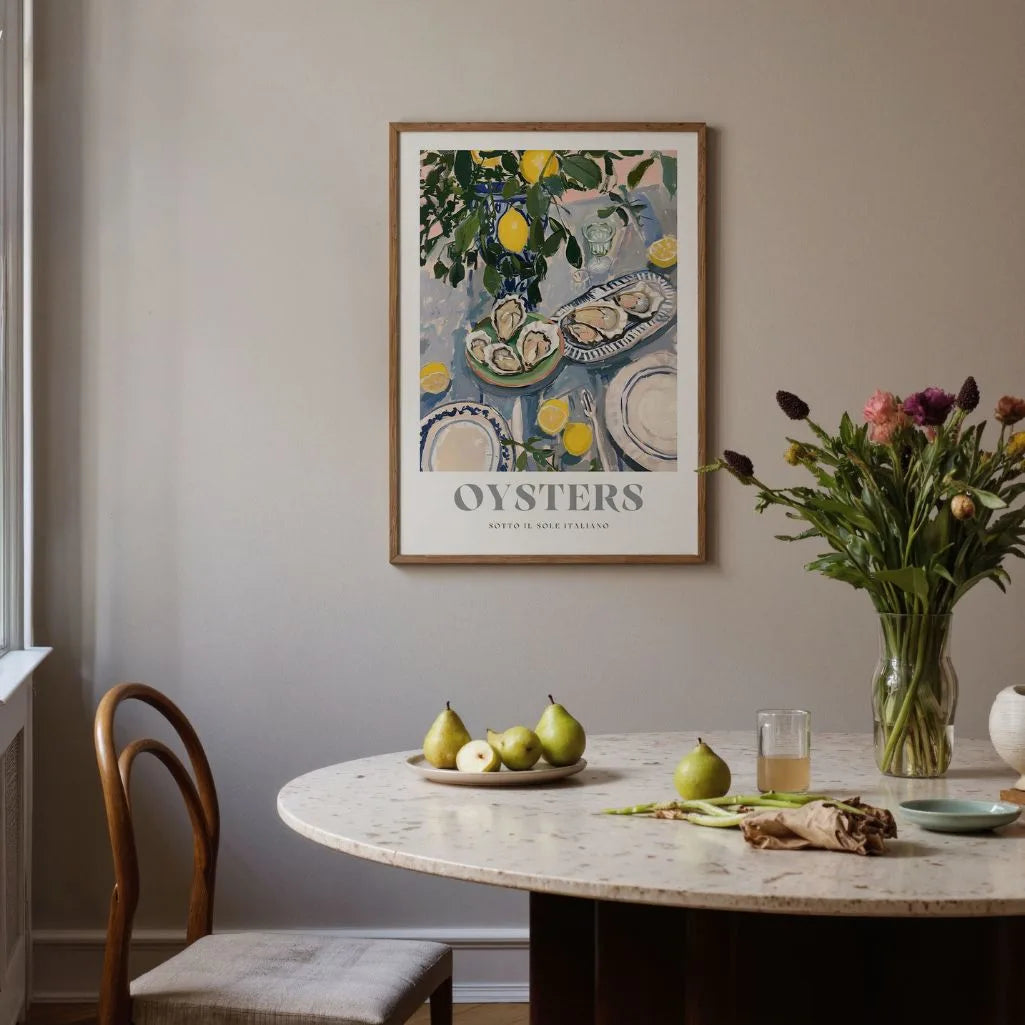 Oysters Mediterranean Poster