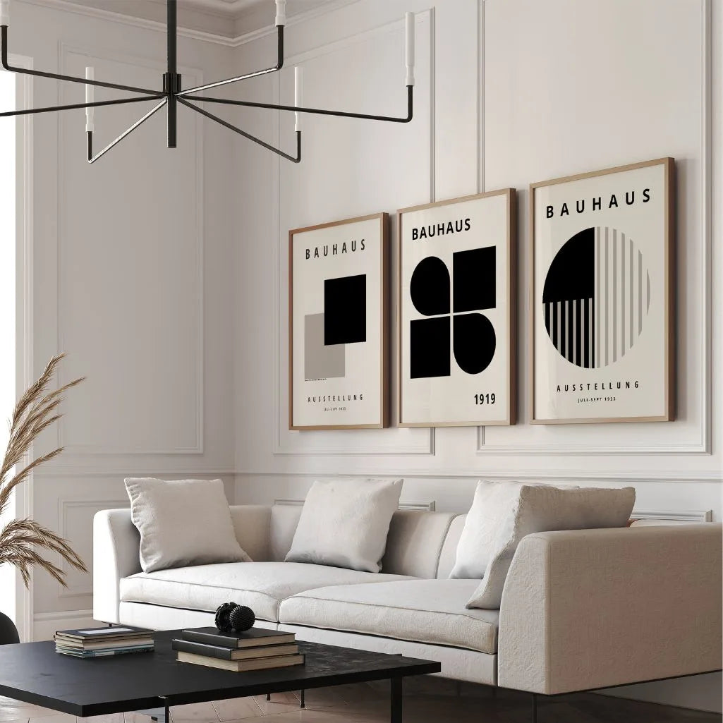 Bauhaus Weimar Construction Contrast Set of 3 Posters