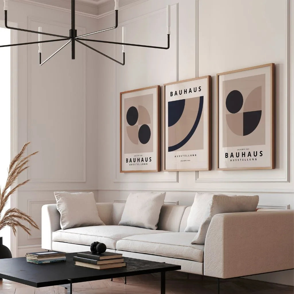 Bauhaus Form and Silence Set of 3 Posters