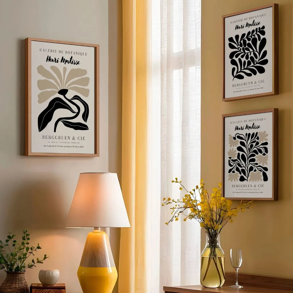 Henri Matisse Botanical Rhythm Set of 3 Posters