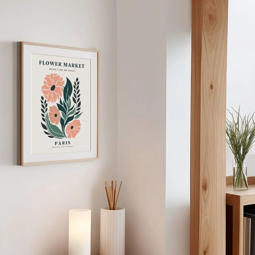 Flower Market Paris Poster