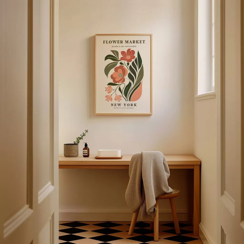 New York Flower Market Poster