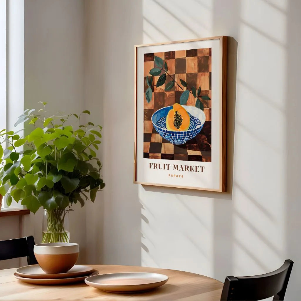 Papaya Still Life Poster