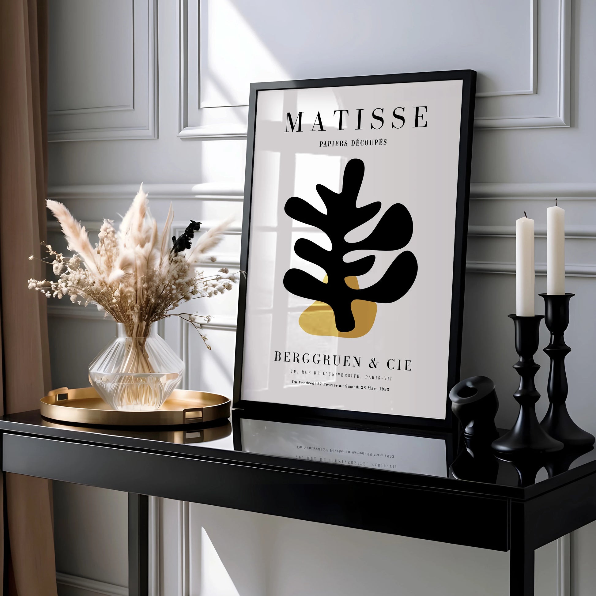 Matisse Schwarz Gold Motiv Poster