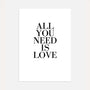 all you need is love quote poster