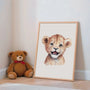 baby lion poster kids animal gallery wall
