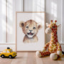 baby lion poster nursery decor