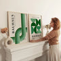 bauhaus green geometric poster detail