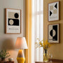 bauhaus weimar geometric poster set deep black warm beige office gallery wall