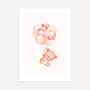 bear lifted by balloons poster kids wall art