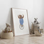 bear on unicycle poster kids bedroom wall art