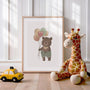 bear with balloons poster kids bedroom wall art