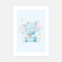 birthday elephant poster kids wall art