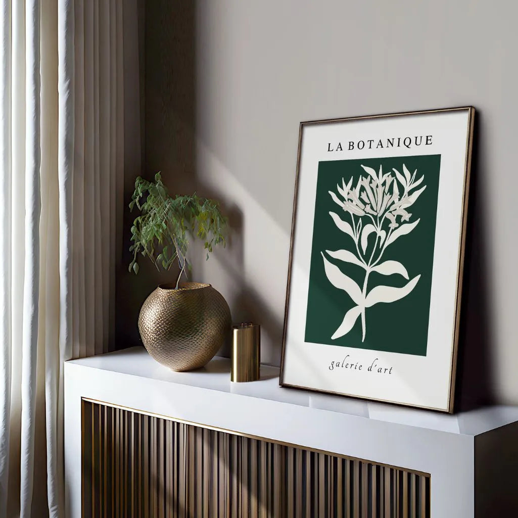 botanical vert poster bedroom calm modern green decor