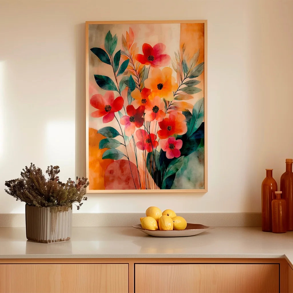 Botanical wall art print – floral and nature poster for home decor and interior styling