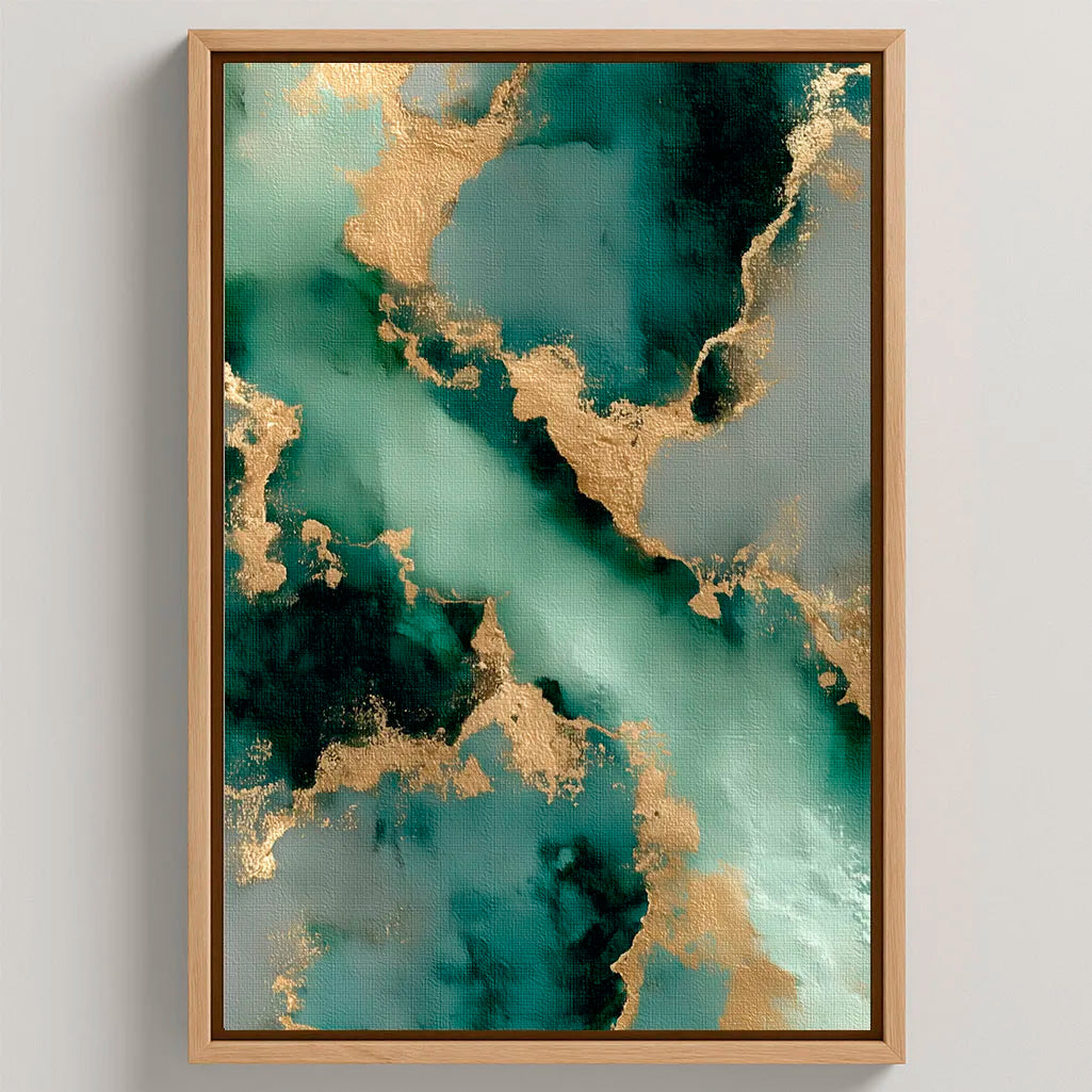 Framed Canvas Print Emerald Depth