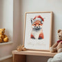 christmas fox poster kids bedroom festive wall art