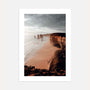 cliffs at dusk poster coastal landscape wall art