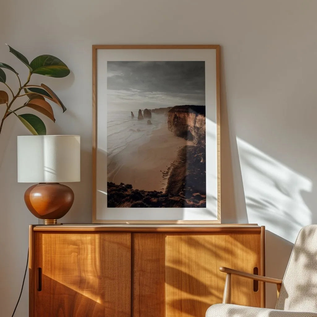 cliffs at dusk poster coastal rock detail