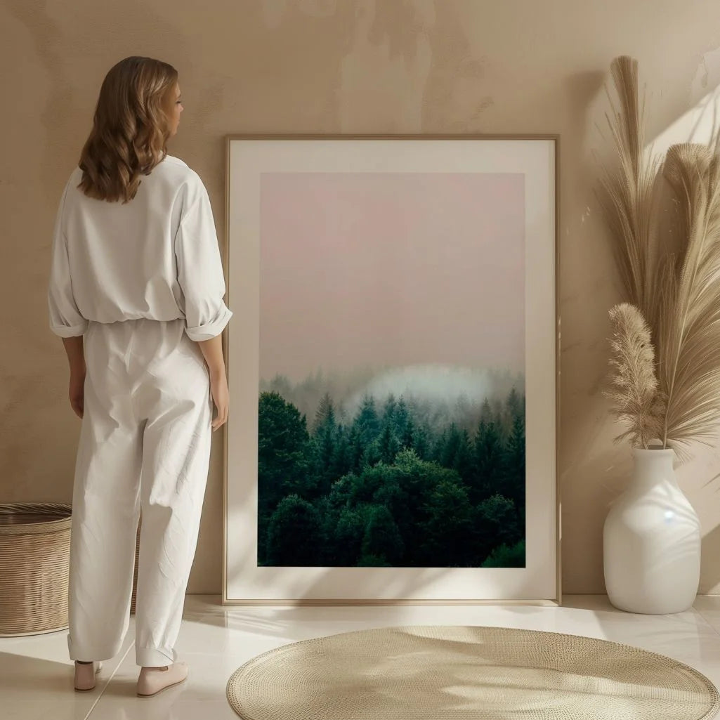 forest in the mist poster bedroom wall decor