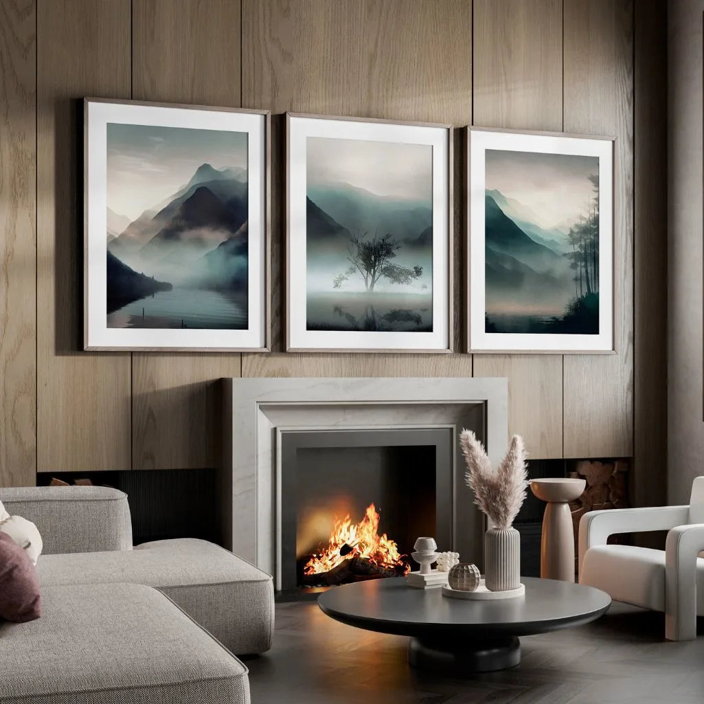 Bedroom gallery wall poster set – curated wall art prints for bedroom decor and interior styling