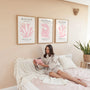 henri matisse soft pink gallery wall poster set