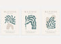 henri matisse poster set of 3 sage green beige wall art