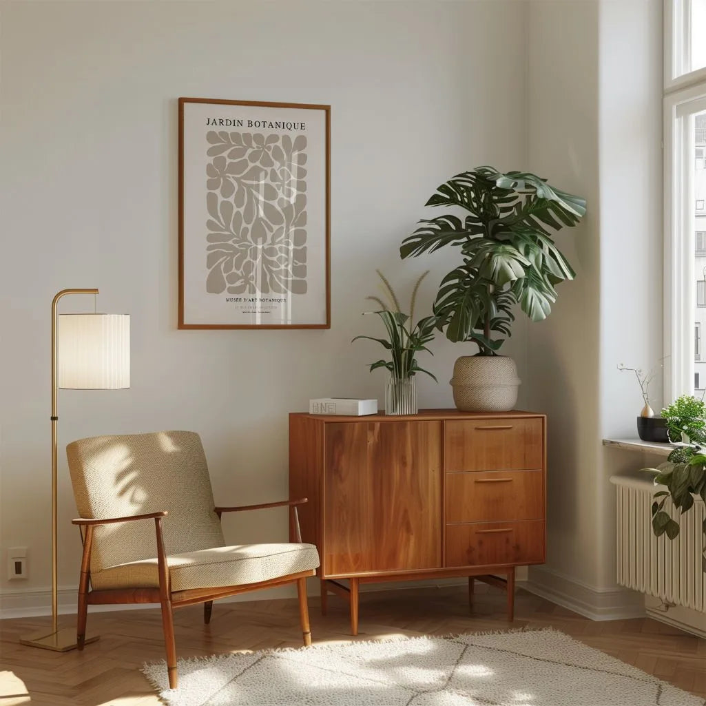 jardin botanique beige poster gallery wall neutral art