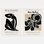 Matisse black shapes set of 2 posters with bold abstract forms and minimal design