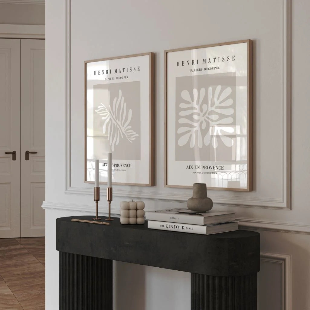 matisse neutral wall art living room decor