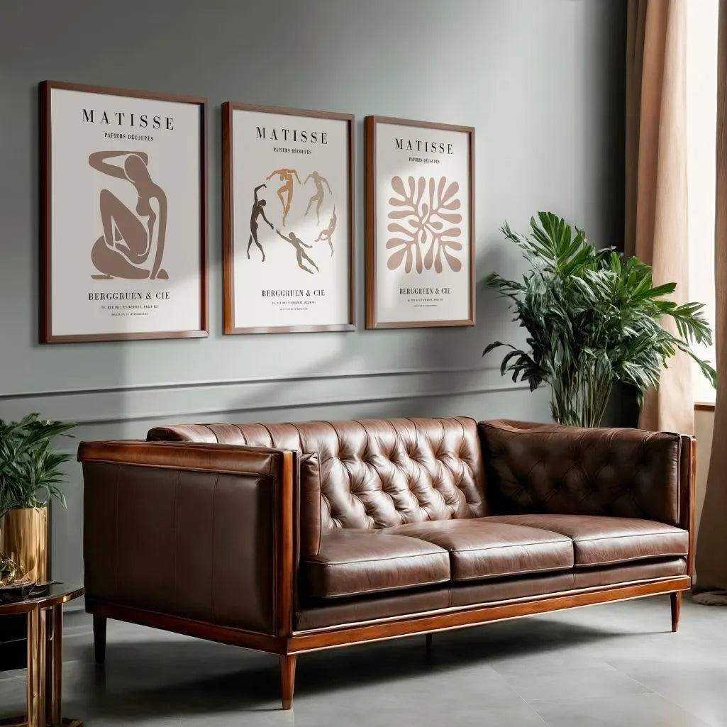 Henri Matisse set of 3 wall art prints – modern Matisse poster set for home decor and interior styling
