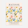 Matisse watercolour meadow poster with colorful floral pattern in pastel tones