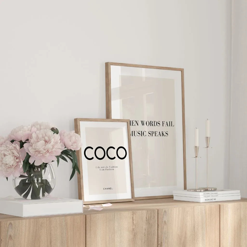 music quote poster living room decor