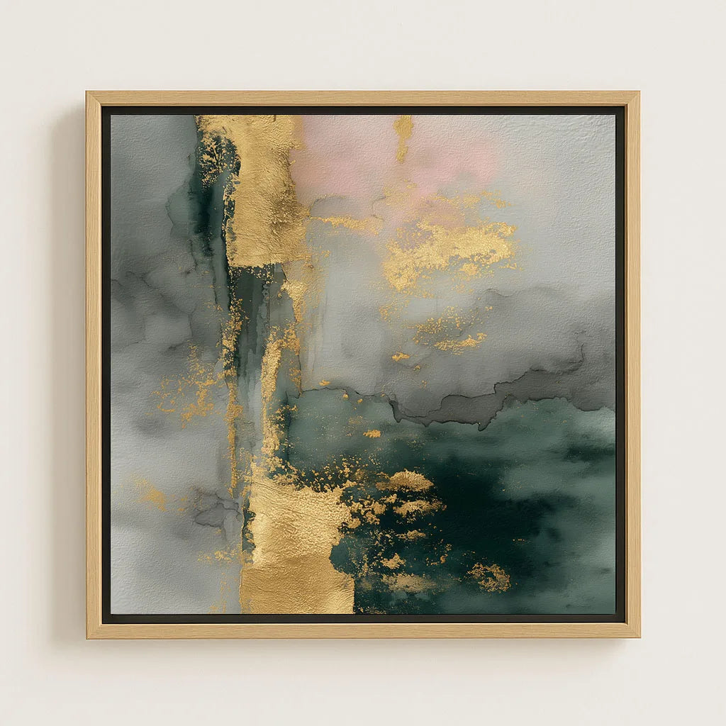 Framed Canvas Print Golden Depth