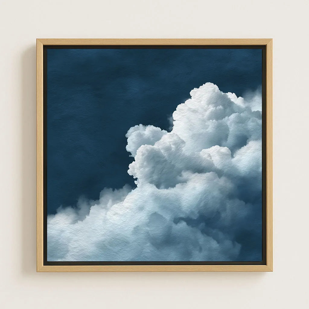 Framed Canvas Print White Clouds