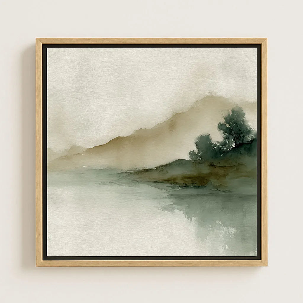 Framed Canvas Print Misty Morning