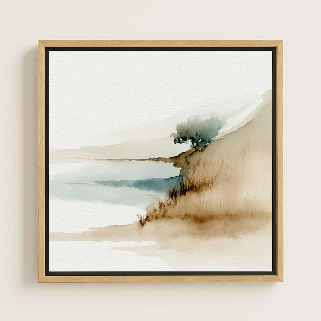 Framed Canvas Print Edge of Silence