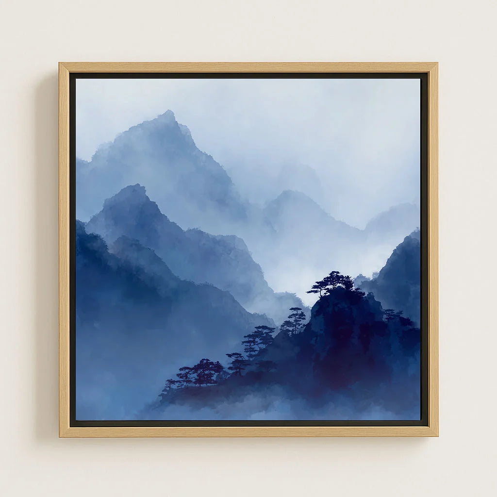 Framed Canvas Print Blue Mountains