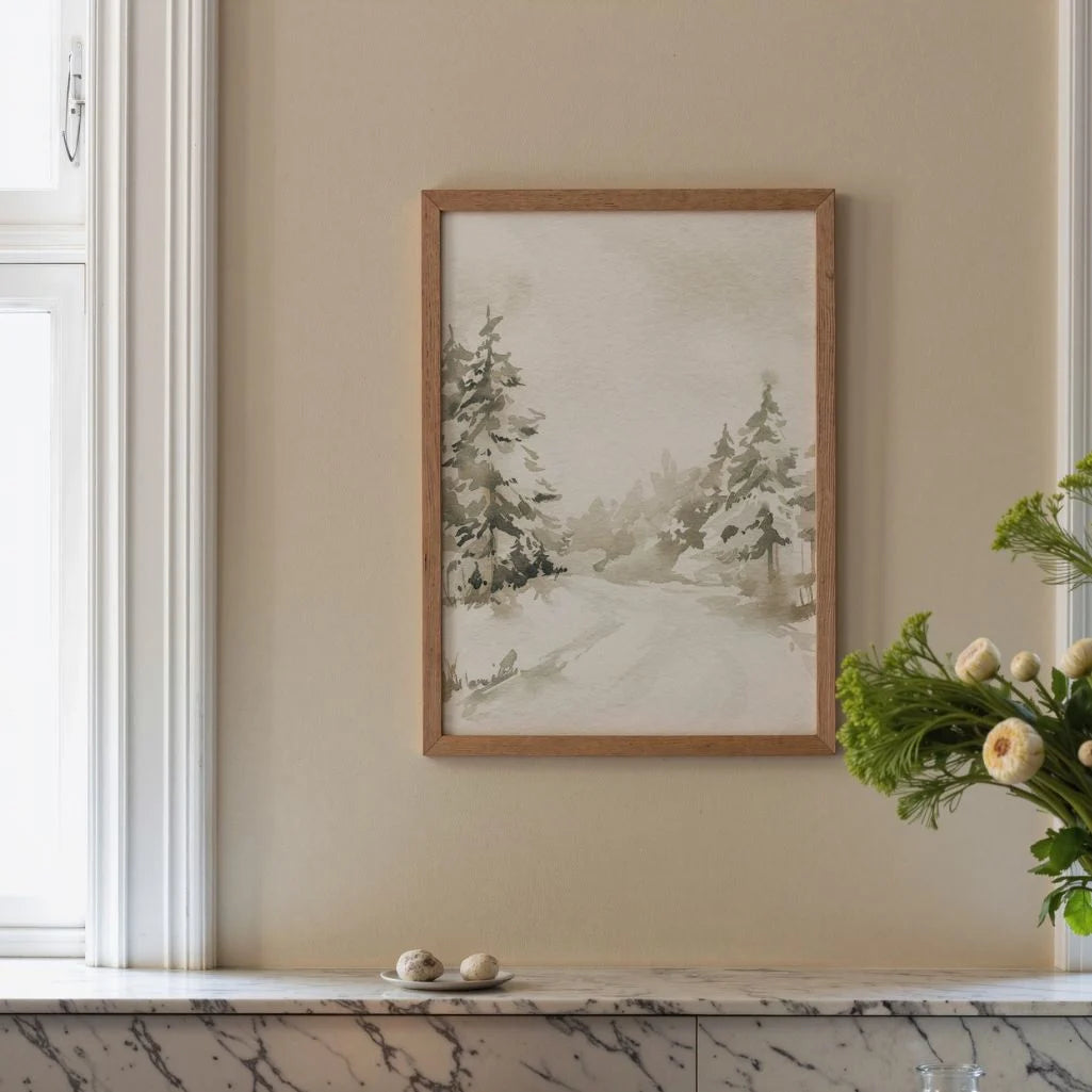 quiet winter forest poster gallery wall winter landscape