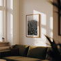 new york skyline detail poster black white