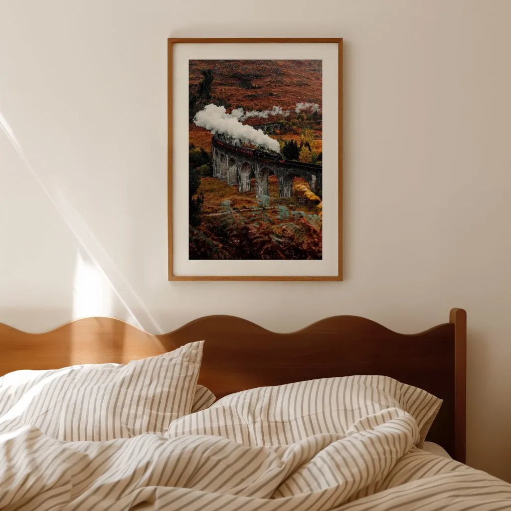 steam train poster living room wall decor