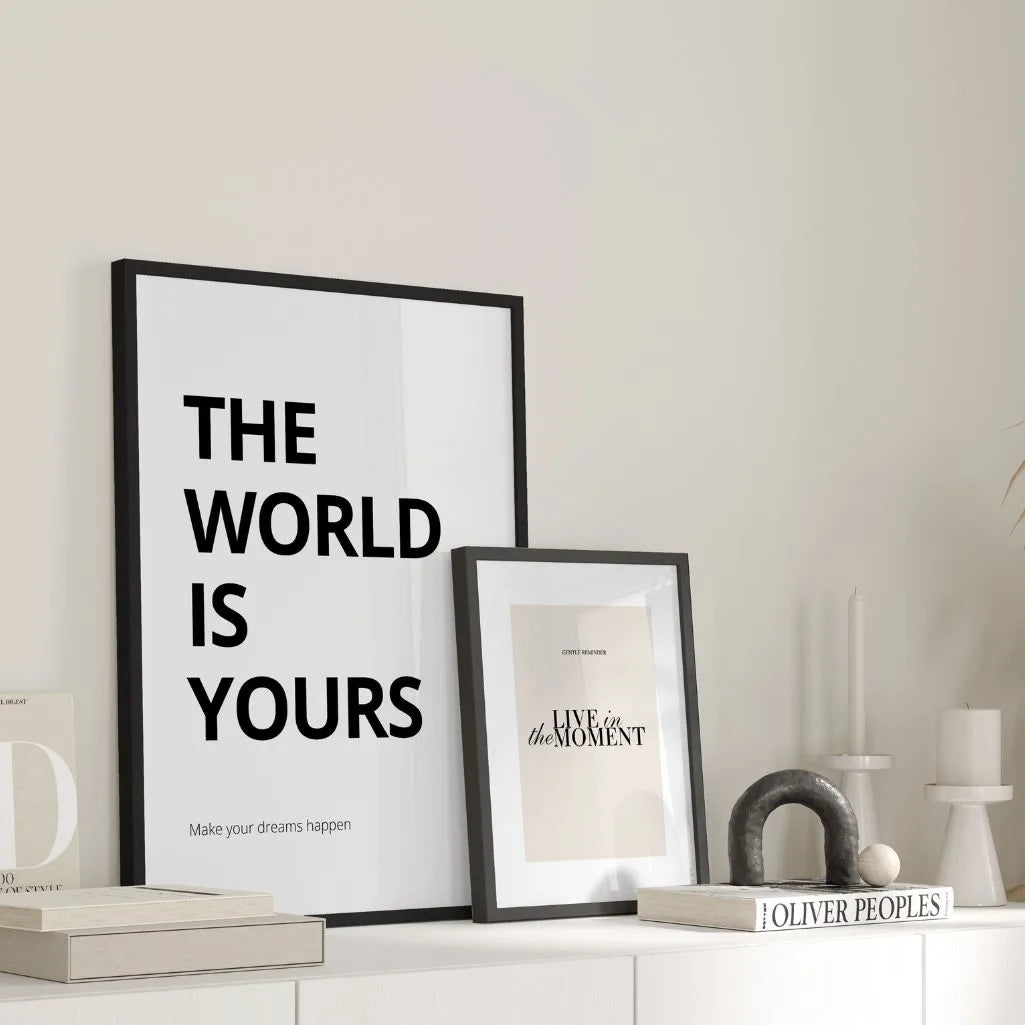 motivational quote poster gallery wall minimalist
