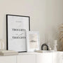 minimalist quote poster in neutral toned gallery wall setup