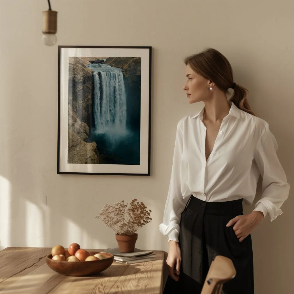 waterfall poster gallery wall nature decor