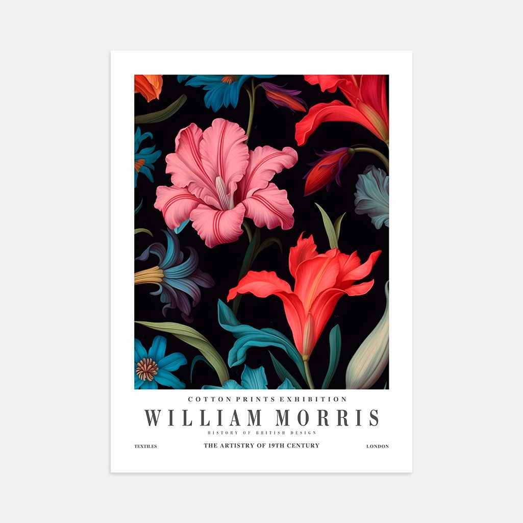 William Morris Dark Lily Poster
