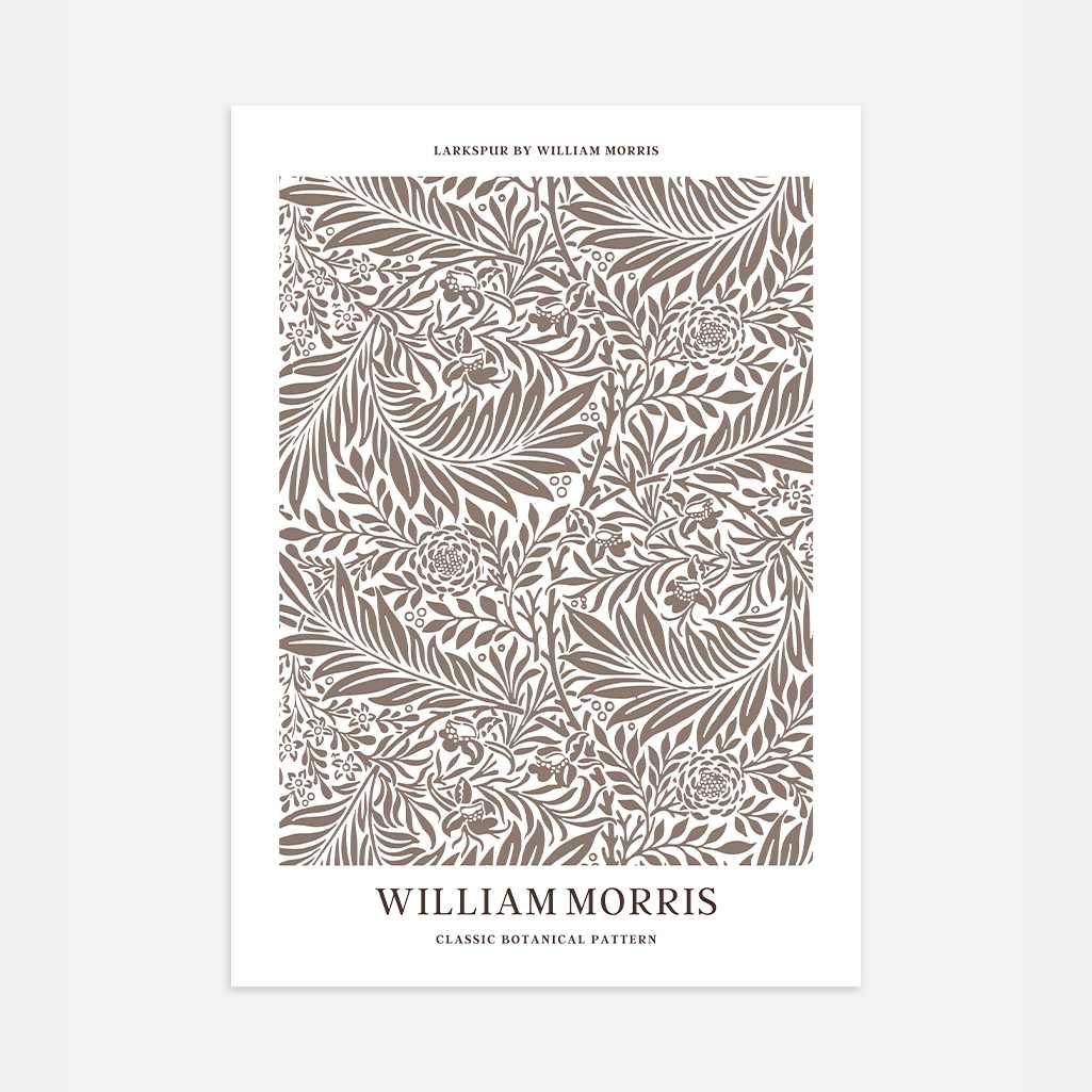 William Morris Larkspur Botanical Poster